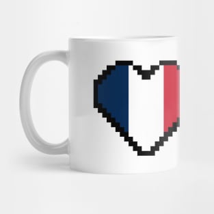 French Flag Pixel Art, France Flag  pixel art Mug